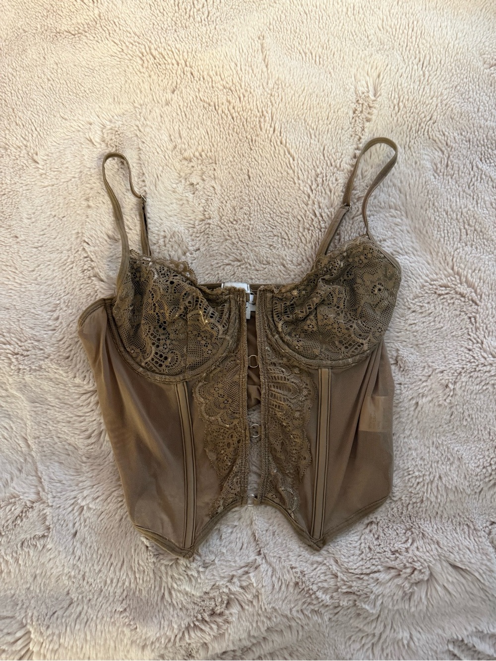 Princess Polly Brown Lace Corset Top